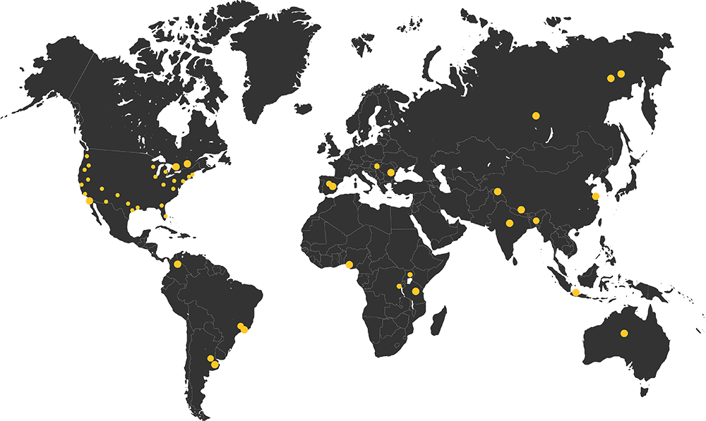 Map of One Tree Planted Worldwide Projects